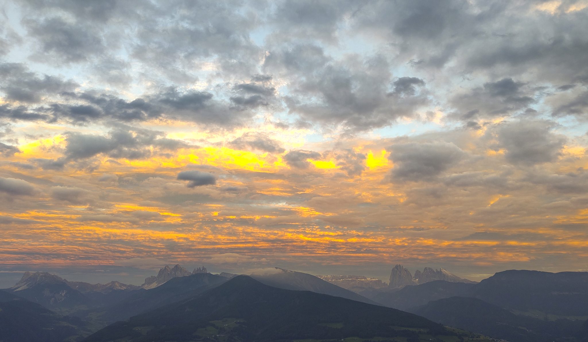 Sonnenuntergang in den Dolomiten
