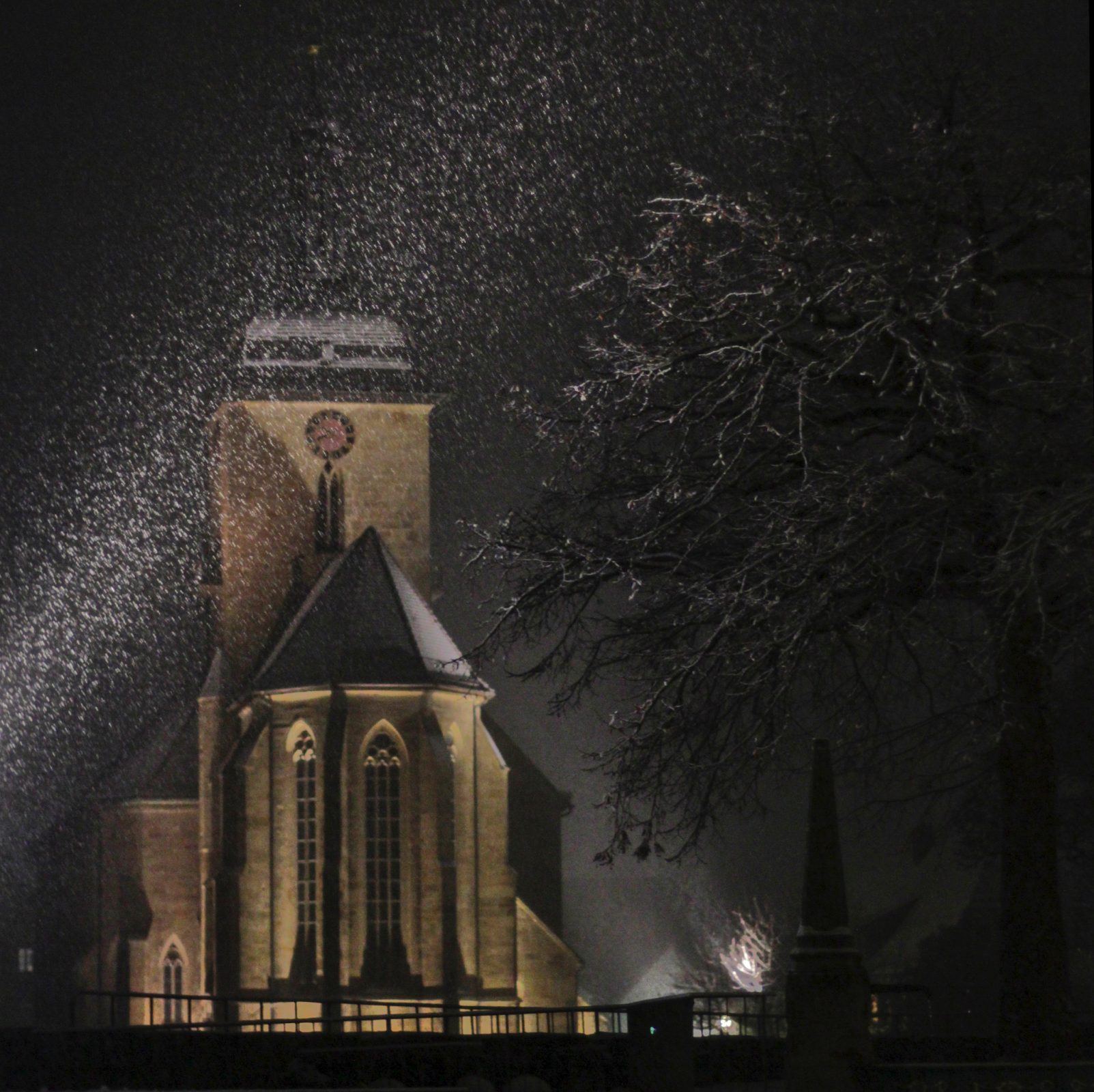 Richtig viel Schnee in Lauffen am Neckar.