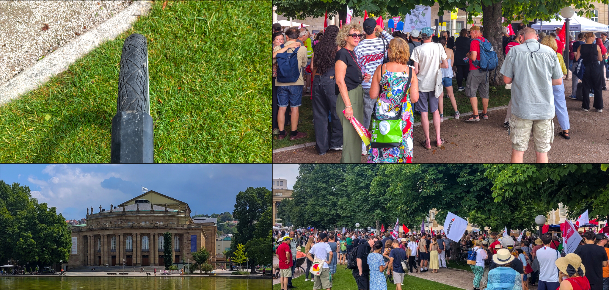 Mit dem Rad von Lauffen nach Stuttgart und zurück. Zur Demo gegen die geplanten Reformen um den Sozialstaat abzubauen.