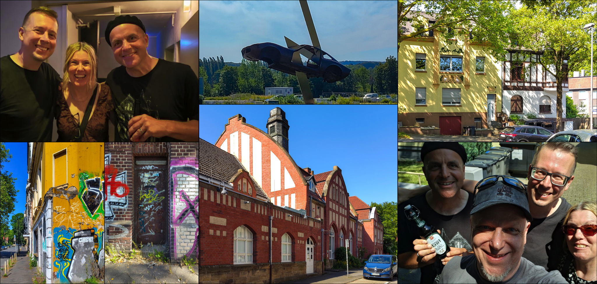 Karen, Hendrik, James, Dink. Durchgemischt. Dazwischen Bochum-Langendreer.