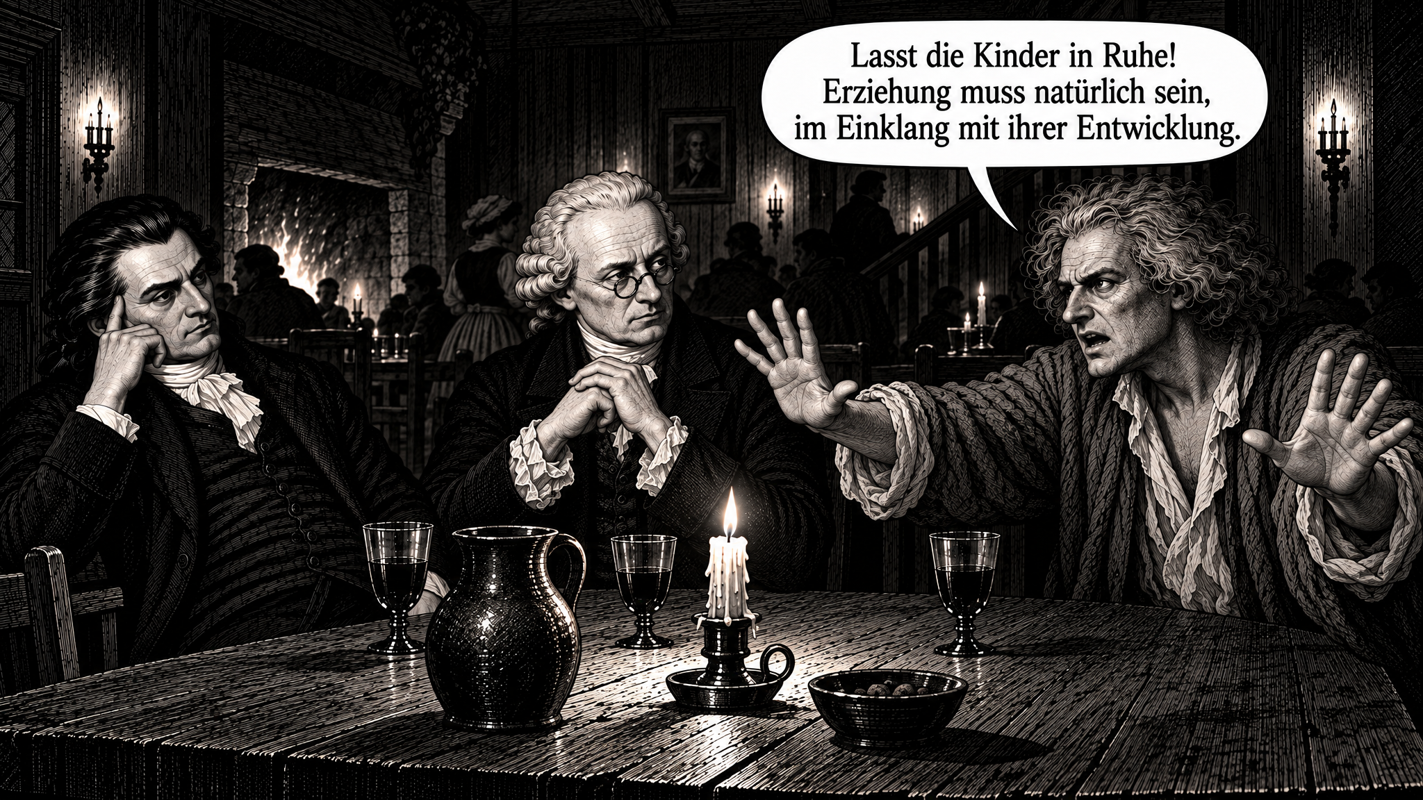 Rousseau möchte, dass die Kinder in Ruhe gelassen werden